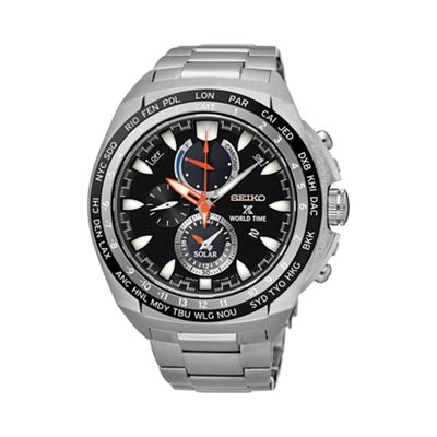 Gents Prospex Stainless Steel World Timer Bracelet Watch ssc487p1